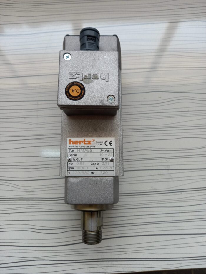 0.55 Kw Hertz Spindle Motor Er20 18000 RPM 220/380/ HMA85 - Görsel 2