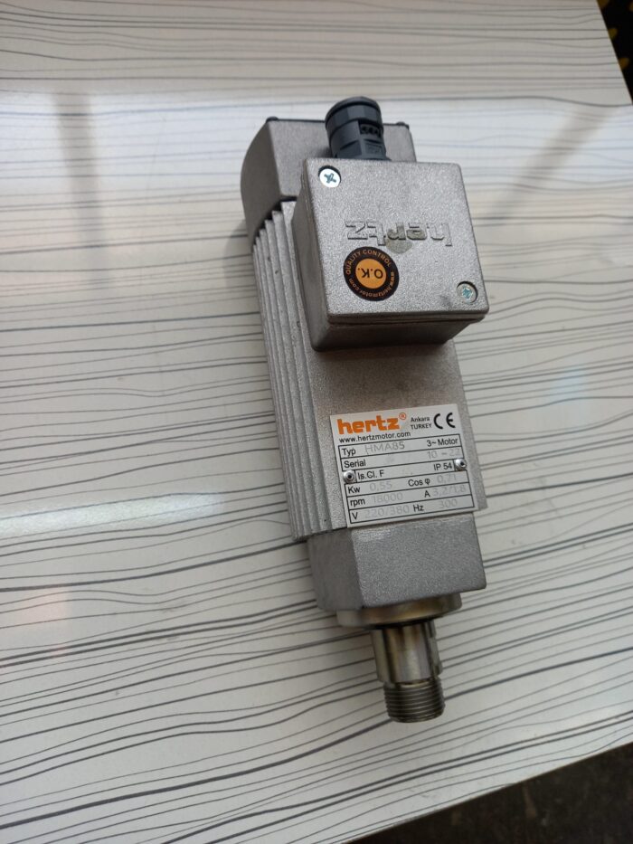 0.55 Kw Hertz Spindle Motor Er16 18000 RPM 220/380/ HMA85 - Görsel 2