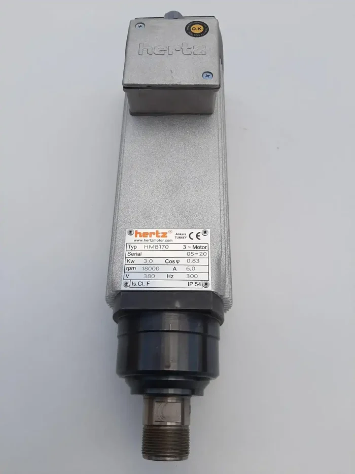 3 Kw Hertz Spindle Motor Er 25 18.000 RPM 220/380 / HMB170 - Görsel 2