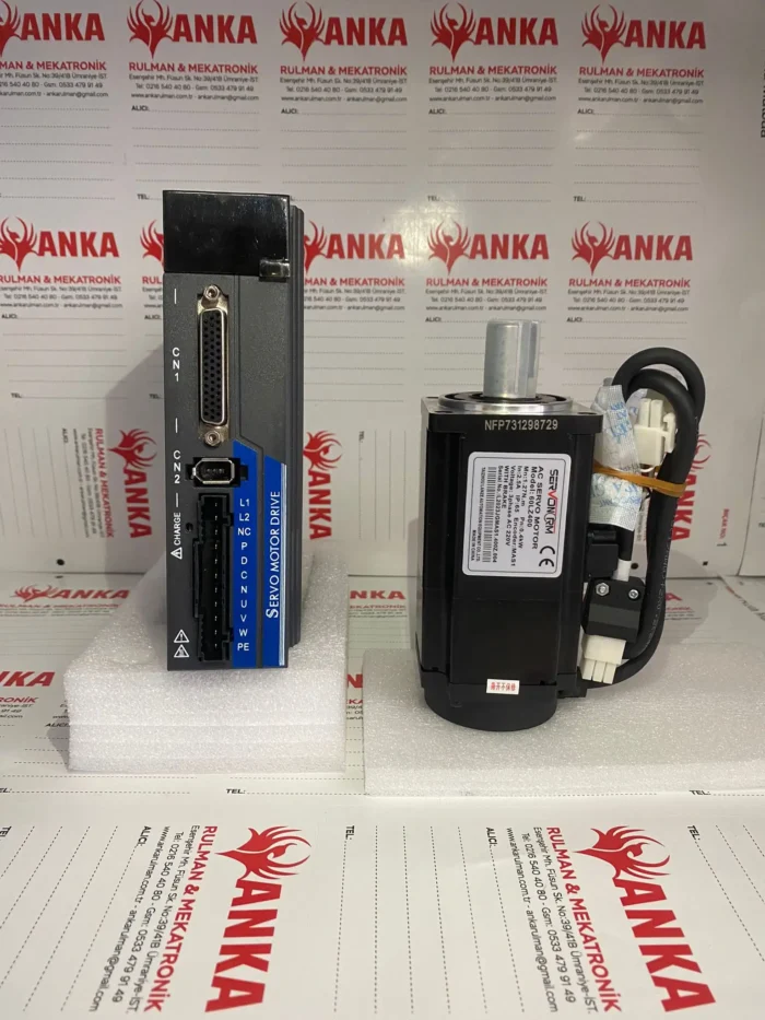 0,40 kW Absolute Frenli Servo Motor Takım  Sürücü + Kablo