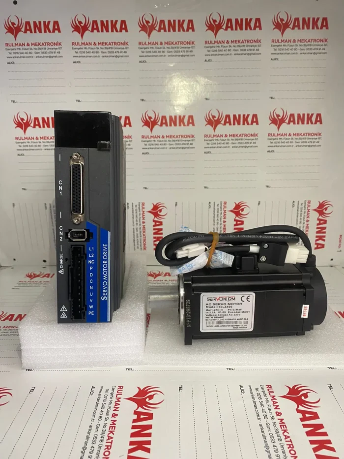 0,40 kW Absolute Frenli Servo Motor Takım  Sürücü + Kablo - Görsel 3