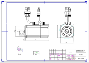 1kW Ethercat servo teknik cizim